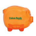 Translucent Orange Classic Piggy Bank